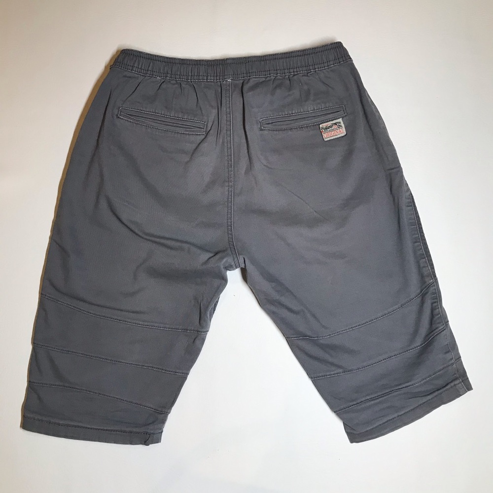 Rolling Paper Men’s Grey Moto Panel Skinny Short - Picture 2 of 13